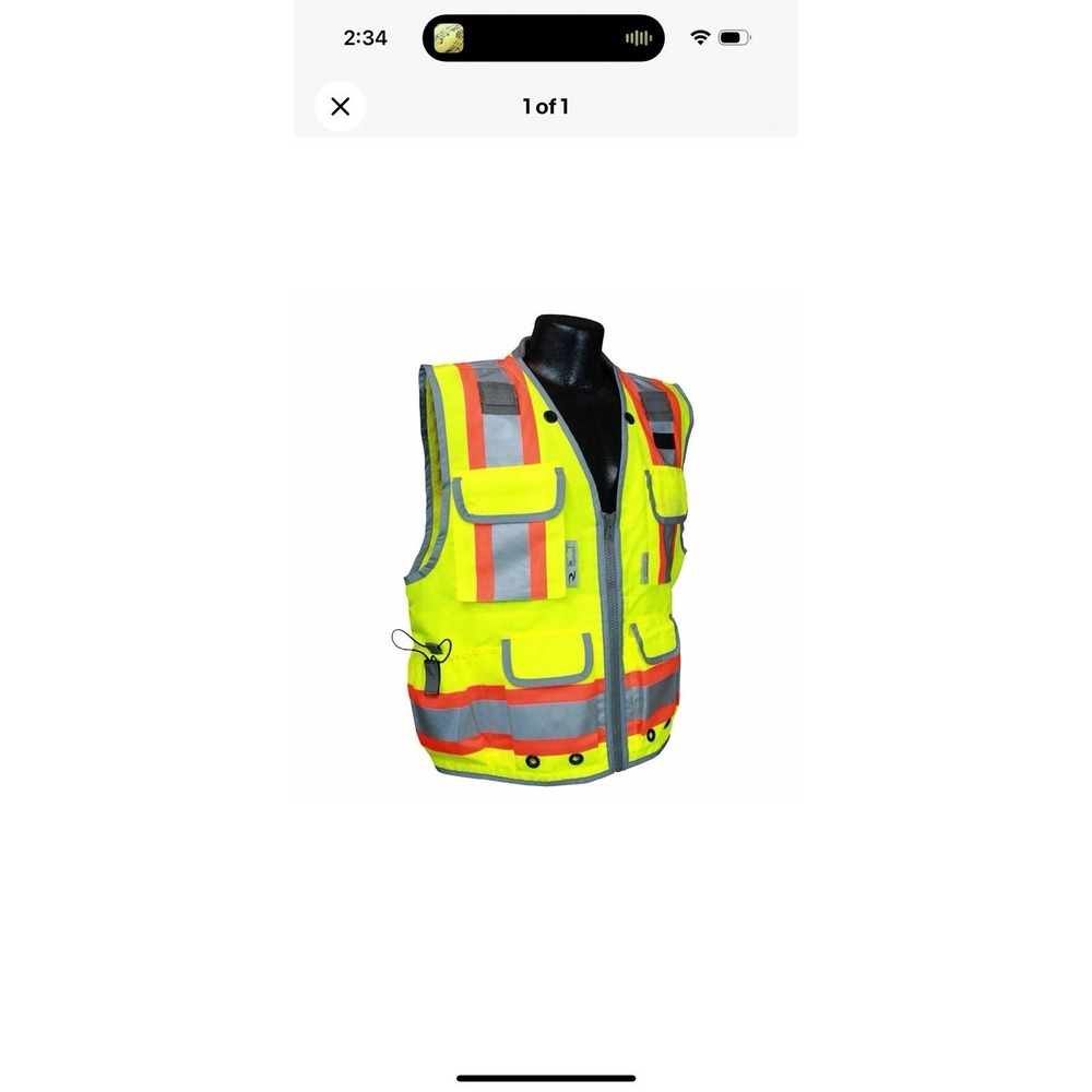 Radians SV55‎ Class 2 Heavy Woven Two Tone Engineer Vest- Large